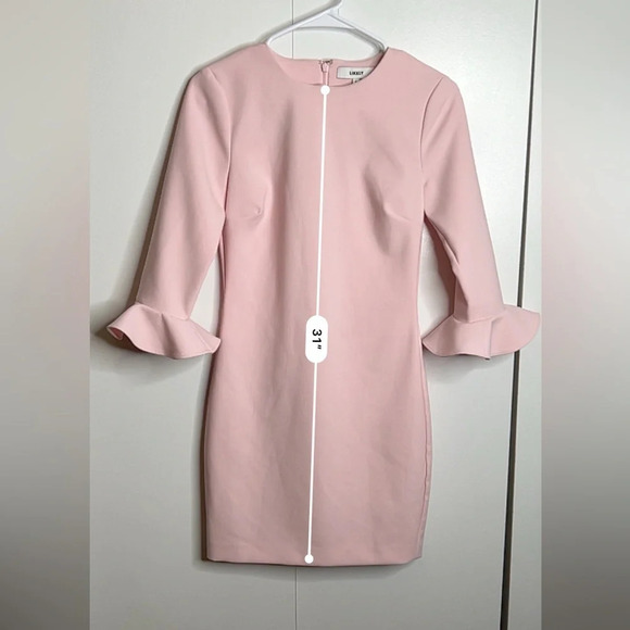 Likely - Bedford Rose Shadow Flutter Sleeve Pink Dress - size 2 - Picture 8 of 8